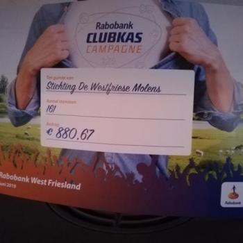 cheque Rabobank clubkascampagne